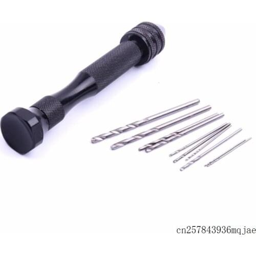 50Sets Twist Drill Bit Micro Hand Drills With Keyless Chuck Woodworking Drilling Rotary Tools Aluminum Alloy