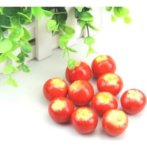 50pcs/lot Artificial Fruit Mini apple Model Artist Realistic Sketch House Kitchen Decorations Party