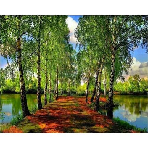 5D DIY Diamond Painting landscape Embroidery Full Round Diamond Cross Stitch Rhinestone Mosaic Painting Crafts Decor GLYP-134