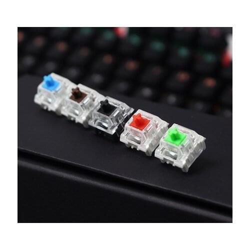 Keyboard Accessories Gateron Mx Switch 3 Pin Adn 5 Pin Transparent Case Mx Green Brown Blue Switches For Mechanical Keyboard