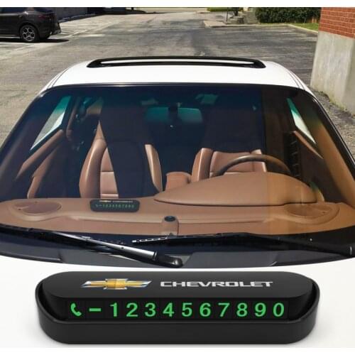 Car Temporary Parking Card Sticker Luminous Phone Number Plate For Chevrolet Cruze Lacetti Niva Aveo t250 t300 Bolt Accessories