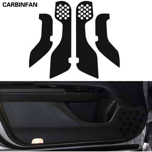 Car Styling Side Door Inner Decal Anti-kick Protective Carbon fiber Flim Sticker 4Pcs/Set For 2015 2016 Honda Accord 9th 9.5th