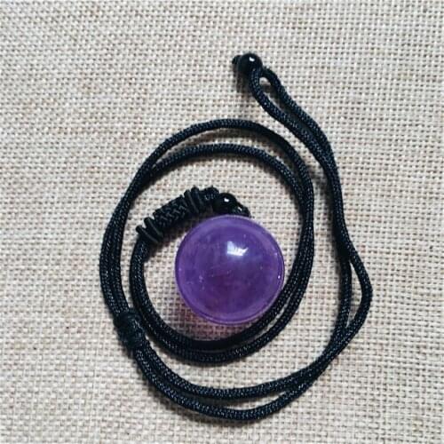 25mm Natural all kinds of stone single bead pendant for men and women wood open necklace with scattered beads