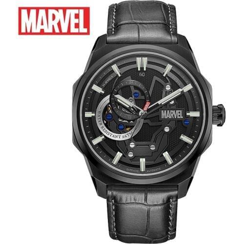 Disney official original Marvel Avengers Iron Men AUTOMATIC watch Waterproof Male Full stainless Steel Luxury SAPHIRE CRYSTAL