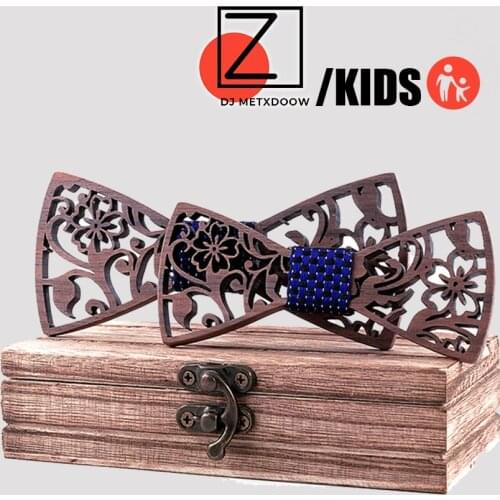 Wooden Parent-Child Bowtie Set Charming Kids Pets Chic Family Butterfly Satin Party Dinner Wedding Design Cute bow tie Accessory