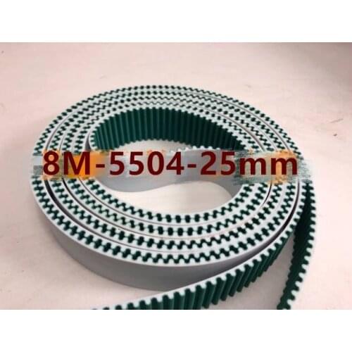 Bending machine timing belt 8M-5504-25mm S8M-5504-25mm 688 teeth PU belt steel wire tooth surface plus green cloth belt