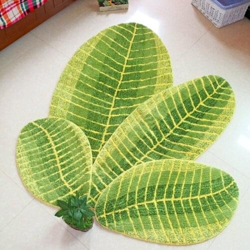 Green Leaves Design mat Bath Mat doormat Anti-slip carpet for living room kitchen Bathroom Bedroom rugs Alfombra de bano70*140cm