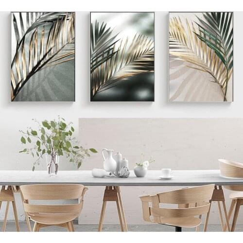 Leaf Plant Canvas Painting Nordic Fresh Decor Picture Wall Art Modern Home Decor Poster and Print for Dormitory Backdrop Design