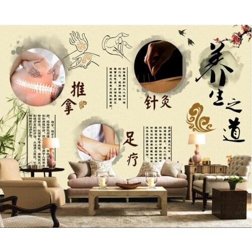 Custom mural 3d photo wallpaper Traditional Chinese Medicine Cultural Health SPA home decor living room wallpaper for walls 3 d