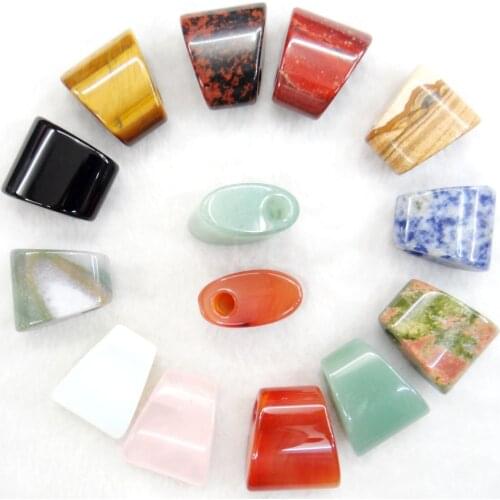 Natural stone Turquoises Quartz Crystal tiger eye lapis Opal pendant for diy Jewelry making necklace Accessories8pcs