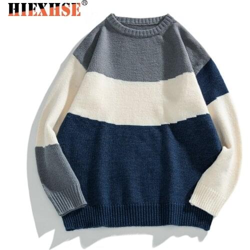 New 2020 Oversized O-Neck Sweater Men Casual Autumn Winter Warm Sweater Pullover Male Solid Knitted Male Sweaters Lovers