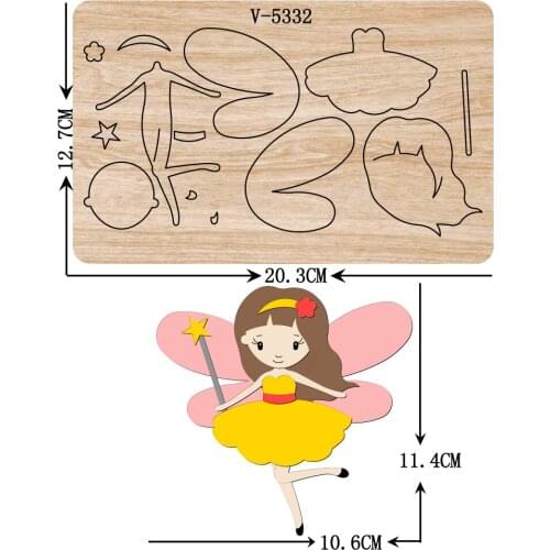New girl wooden dies cutting dies for scrapbooking Multiple sizes V-5332