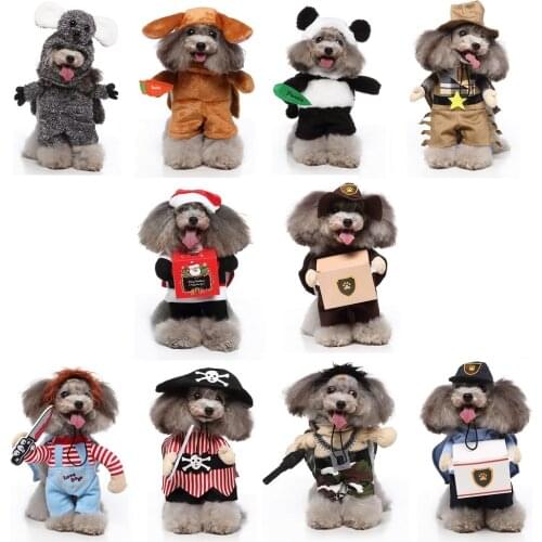 Halloween Dog Clothing Cosplay Pet Cat Costume Funny Christmas Dog Coat Dressing Up Party Suit for Chihuahua Bulldog Accessories