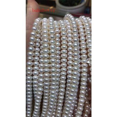 Wholesale New natural freshwater pearls 8-9MM irregular taro pearl loose beads 15"