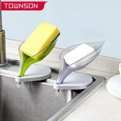 Leaf Shaped Portable Soap Dishes Soap Holder Suction cup Soap Box Shower Soap Shelf Soap Storage Tray Bathroom Supplies