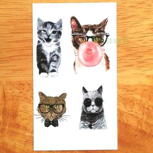 Waterproof Temporary Tattoo sticker DR dog tattoo cool cat tatto stickers flash tatoo fake tattoos for girl women men child