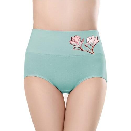 4pcs/lot women cotton underwear female large size abdomen hip lift Antibacterial breathable cotton panties Briefs high waist