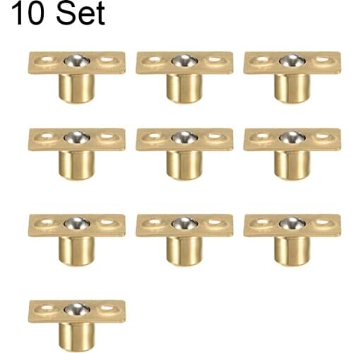 Uxcell New Arrival Small Ball Catch Door Cabinet Closet Drawer Brass Ball Catch Latch Catcher 8mm 9.5mm Shaft Dia 10 Sets