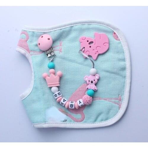 Silicone Pacifier Clips Personalised Baby Items Newborn Cartoon Teether Babies Gift Infant Pacifier Holder Chupetero Silicona