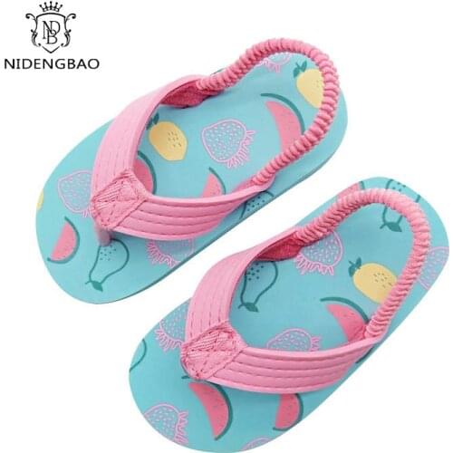 Women Slippers Kids Flip-flops Summer Casual Sandals Fashion Waterproof Child Beach Shoes Girls Home Soft Slippers Kids Shoes