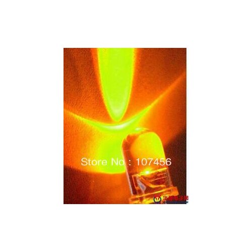 100pcs/lot free shipping!!! 3mm flashing yellow LED(5000mcd)3mm blinking yellow led flash water clear light lamp