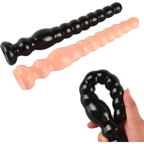 Anus Backyard Beads with Suction Cup Long Butt Plug Anal Balls Prostata Massage Butt Plug Sex Toys For Women Men Gay