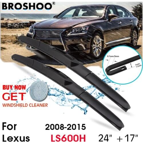Car Wiper Blade Front Window Windscreen Windshield Wipers Blades J hook Auto Accessories For Lexus LS600H 24"+17" 2008-2015