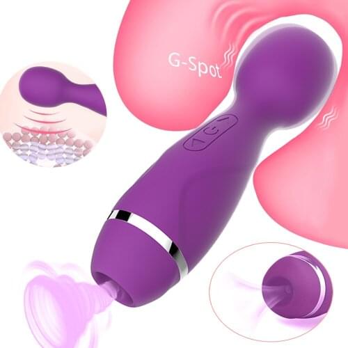 Wireless Dildos AV Vibrator Magic Wand For Women Sucker Clitoris Stimulator Magnetic Charging Massager Goods Sex Toys For Adults