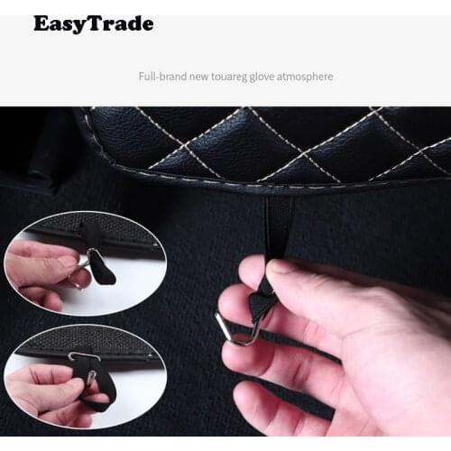 For Volkswagen VW Touareg 2019 2020 Accessories PU Leather Car Seat Anti-Kick Mat Rear Row Seats Cover Back Protection Mat 3 Pcs