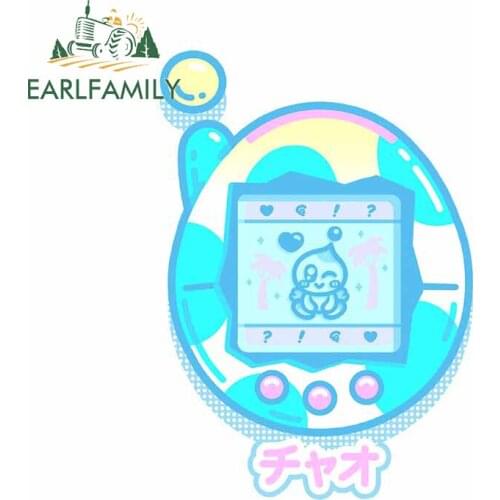 EARLFAMILY 13cm x 9.1cm for Virtual Pet Decal Snowboard Waterproof Motorcycle Helmet Silhouette Car Stickers Vinyl Car Wrap