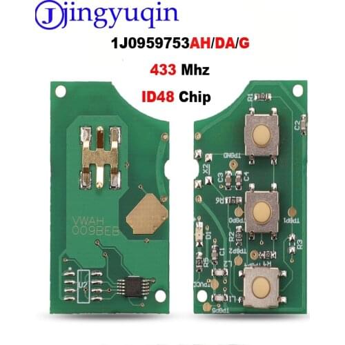 Jingyuqin Flip Key Shell For VW Golf Passat Polo Jetta Touran Bora Sharan 1J0959753AH,1K0959753DA,1K0959753G 433mhz