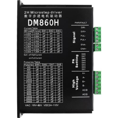 Stepper motor driver cintroller DM860 microstep brushless DC stepper motor shell for 57 86 stepper motor Nema23 Nema34