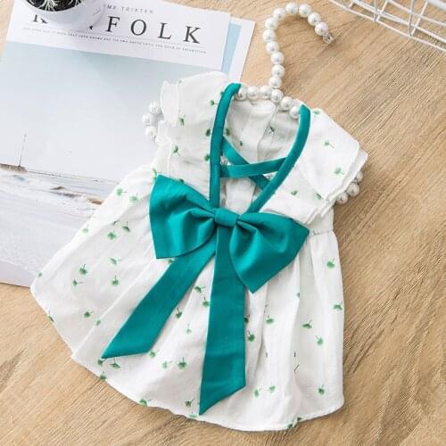 Pet Summer Clothes Cat Dress Puppy Skirt Chihuahua Yorkshire Yorkie Pomeranian Shih Tzu maltese Bichon Poodle Schnauzer Clothing