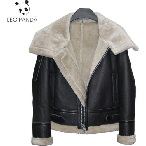 Liopfg Women's Sheepskin Coats