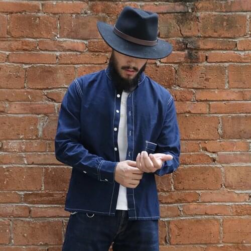 LOT860 READ THE DESCRIPTION BRONSON Mens Casual High Quality Long Sleeve Vintage Linen Shirt