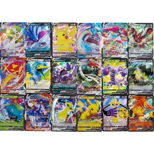 Pokemon Card Featuring 60-100 VMAX GX MEGA TAG TEAM English Version No Repeat Game Battle Carte Trading Shining Cards Toy Gifts