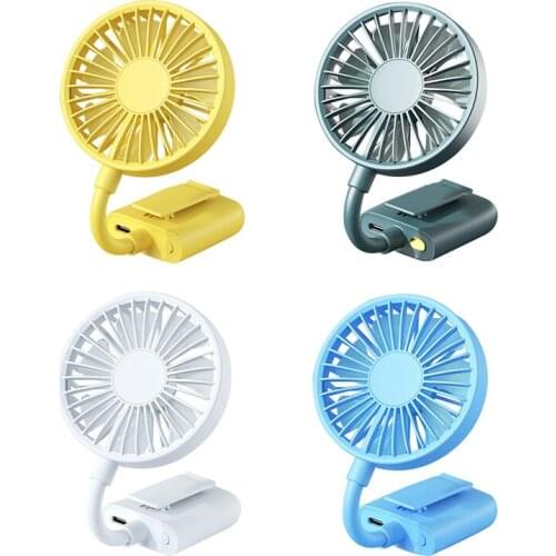 Mini Portable Clip-on Fan USB Rechargeable Cooling Fans Desktop Fan Dormitory Stroller Outdoor Travel Air Cooler