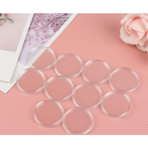 10pcs/lot 40mm Transparent Round Coin Box Capsules Storage Coin Collection Holder Containers Home Supplies