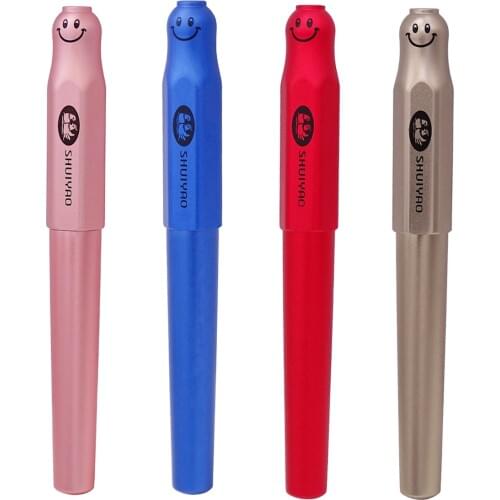 Full Aluminum Alloy Metal Fountain Pen Smile Face Cute Lovely SY Fashion Writing Gift Pen Smooth Iridium 0.38/0.5mm