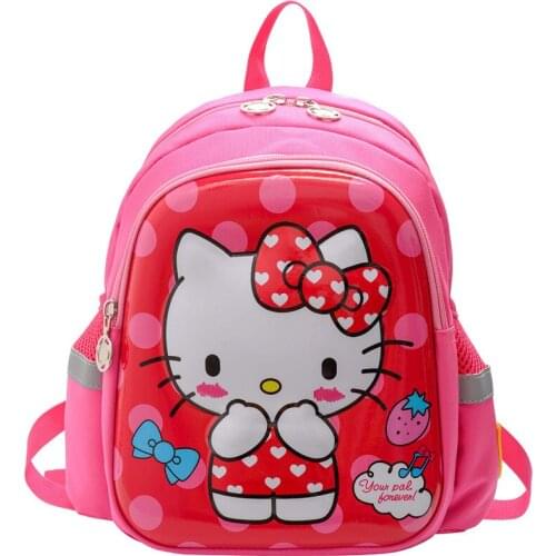 Sanrio hello kitty kindergarten school bag children boys girls anti-lost rope backpack cartoon baby backpack handbag