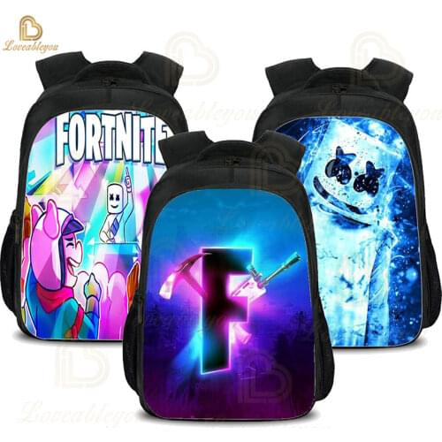 Fortnite School Bags for Boys Girls 3D Printing Games Backpacks Bookbag Primary Children Mochila Escolar