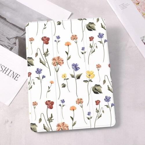 Tropical Flower Bud For Air 4 Silicone Case for iPad Pro 2020 10.5 10.2 inch 8th Generation 7th 12.9 inch Automatic Wake Up Girl