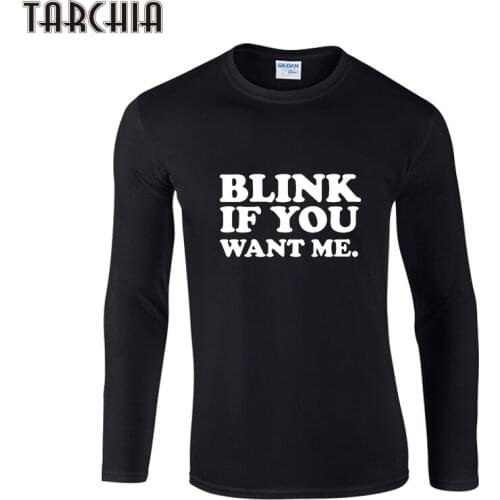 TARCHIA Brand 2021 New Fashion Men Clothes Letter Print Long Sleeve Slim Fit T Shirt Men Cotton T-Shirt Casual T Shirts Homme