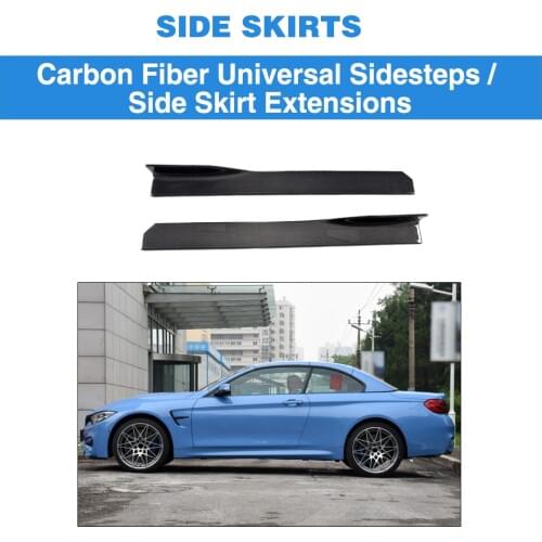 Universal Carbon Fiber Auto Side Skirt Apron Protector for BMW M2 M3 M4 F30 G30 Sedan Coupe for Benz C63 ect