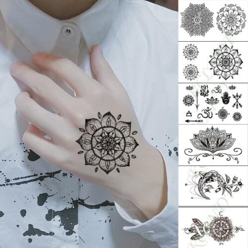 Waterproof Temporary Tattoo Sticker Magic Flower Pattern Fake Tatto Hand Arm Foot Flash Tatoo for Kid Girl Men Women