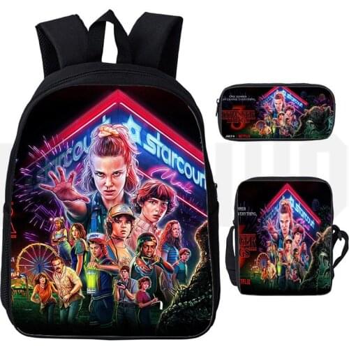 Hot Movie Stranger Things Backpack Men Mochila Back Pack 3D Print Stranger Thing Schoolbags Student Laptop Bagpack Bookbag