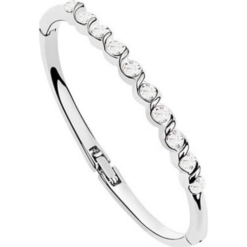 Austrian Crystal jewelry alibaba-express TOP SALE pulseras acero inoxidable mujer stainless steel bracelets for women