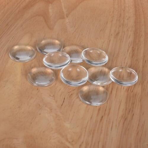 8mm 10mm 12mm 14mm Round Flat Back Clear Glass Cabochon, High Quality,Wholesale Promotion