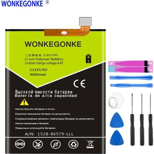 WONKEGONKE 4000mah C11P1707 Battery For ASUS Max M1 ZB555KL Mobile phone Bateries