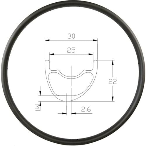 29er Asymmetrical MTB XC 30mm outer 25mm internal Tubeless carbon rim 29" mountain bike gravel bike riding wheel24h 28h 32h